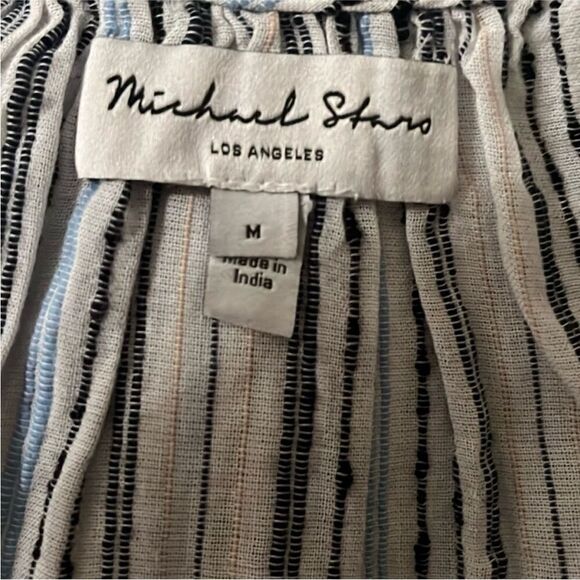 Michael Stars NWT Women's Blue Matilda Striped Midi Dress Medium - Picture 6 of 7